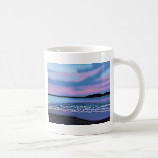 Taza cristalina del agua azul (Derecha)