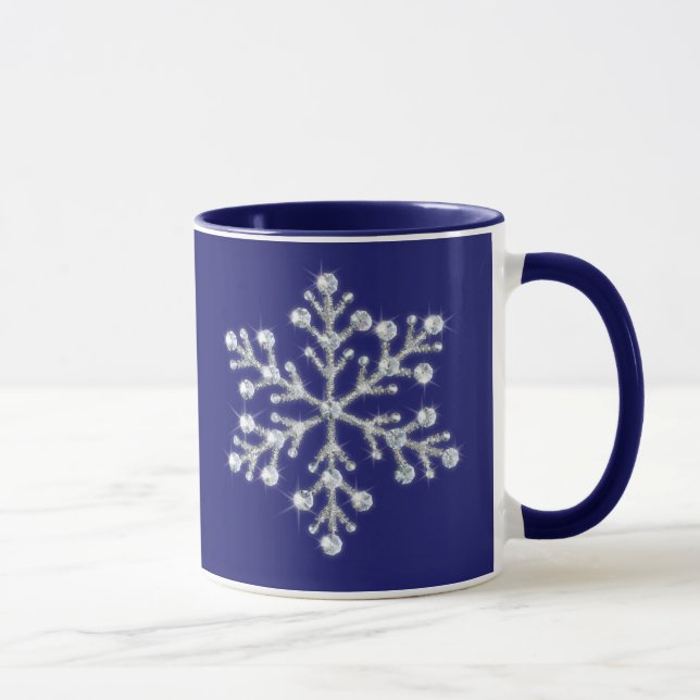 Taza cristalina del copo de nieve (Derecha)