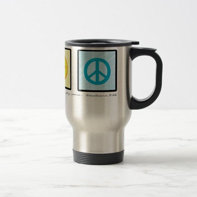 Taza cristiana del viaje de la paz de la alegría (Derecha)
