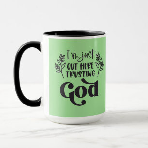Taza Cristiano diciendo que el café es un Dios fiel