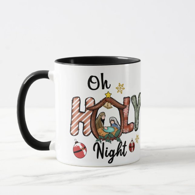 Taza Cristiano - Oh Noche Santa - Navidad (Izquierda)