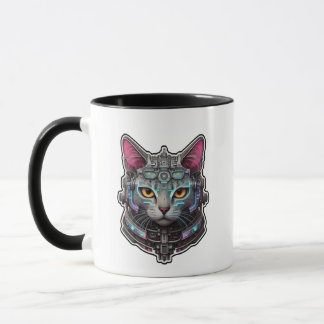 Taza Cristóbal curioso en un cibercasco