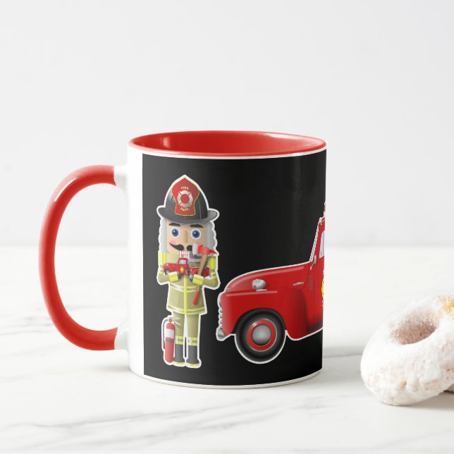 Taza Criticadores de nueces para bomberos con pequeños  (Con donut)