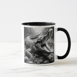 Taza Crocodile impressionnant dans un décor sauvage.