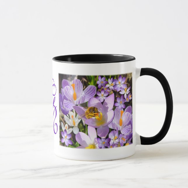 Taza CROCUS TASTER ~ Monograma Ringer Mug (Derecha)