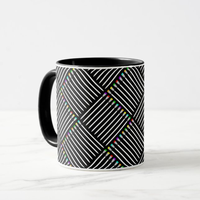 Taza Crosshatch de pincel (Anverso izquierdo)