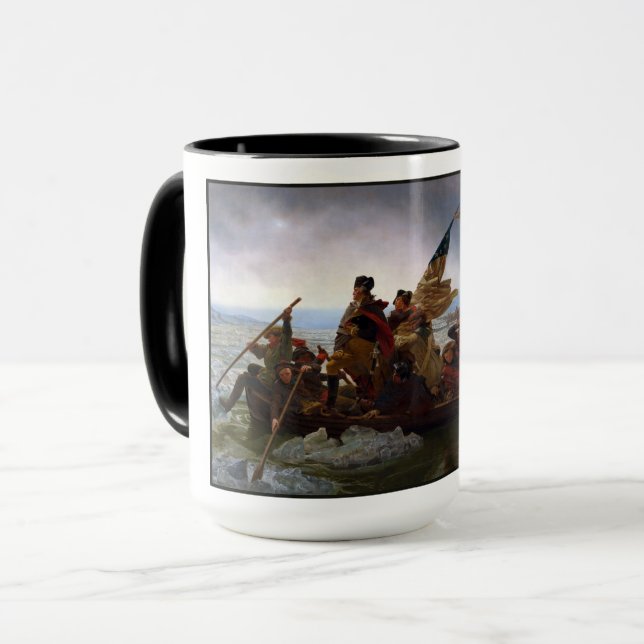 Taza Crossing Delaware 1776: General George Washington (Anverso izquierdo)