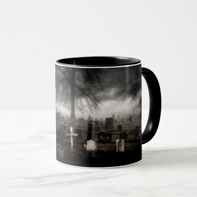 Taza Crow Graveyard de Halloween (Anverso derecho)