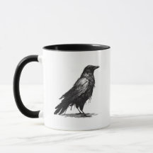 Crow Two Tone Coffee Mug