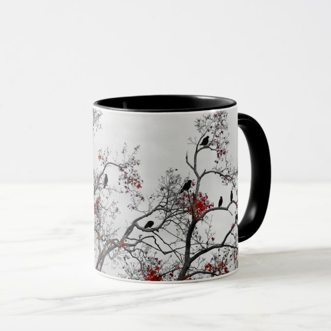 Taza Crows En Otoño (Anverso derecho)