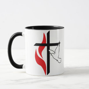 Taza Cruce metodista y paloma