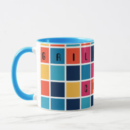 Taza Crucigrama de cuadrados de color