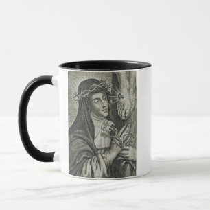 Taza Cruikifixión de Santa Catalina de Siena Arte Noir