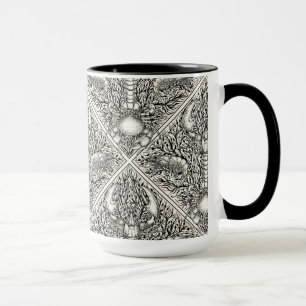 Taza Crustáceo en blanco y negro