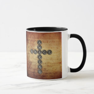 Taza Cruz asombrosa de la tolerancia en la hoja de