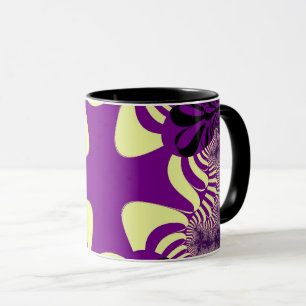 Taza Cruz blanca y morada