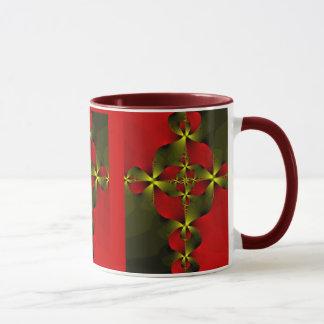 Taza Cruz carmesí del Relieve metalizado
