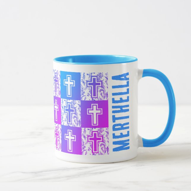 Taza Cruz cristiana personalizada de Pascua (Derecha)