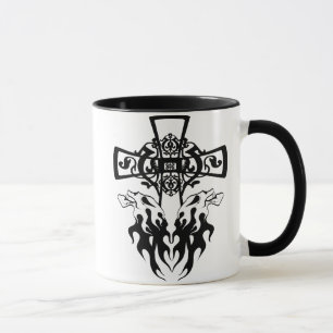Taza Cruz del cráneo