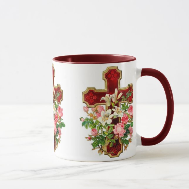 Taza Cruz floral (Derecha)
