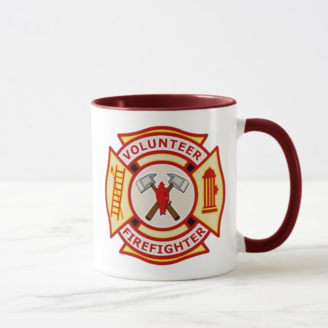 Taza Cruz maltesa del bombero voluntario (Derecha)
