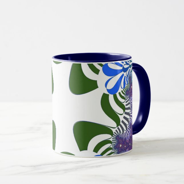 Taza Cruz morada floral (Anverso derecho)