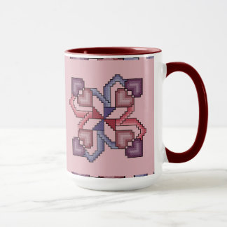 Taza cruzada del cuadrado del edredón de la