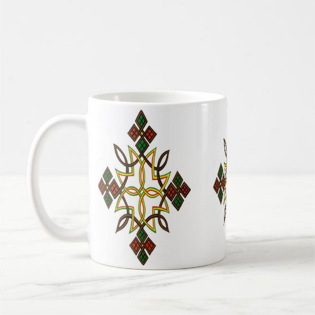 Taza cruzada etíope clásica del adorno (Izquierda)