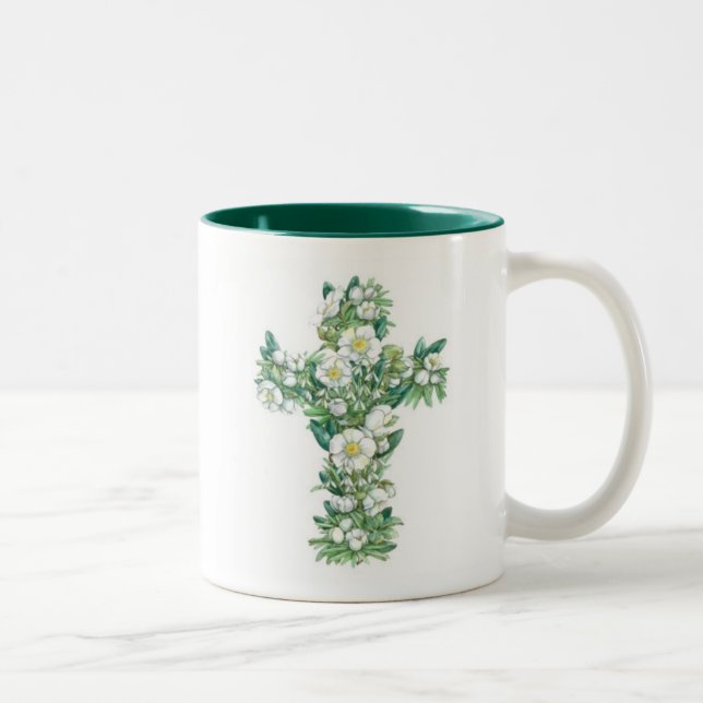 Taza cruzada - flores del invierno (Derecha)