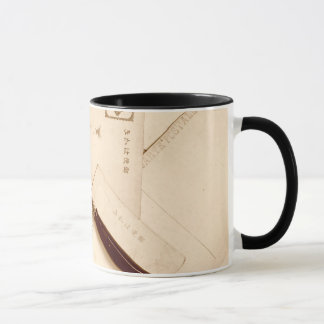 Taza cruzado de las Ephemeras del vintage