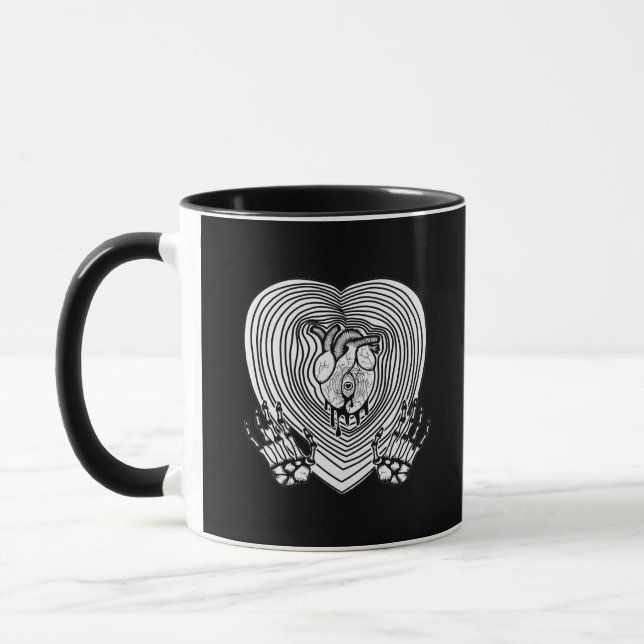 Taza Crying Heart Classic - Skeleton Hands Heart (Izquierda)