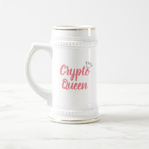 Taza Crypto de señora Cryptocurrency Crown $ de l