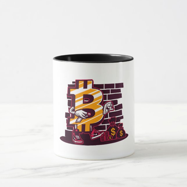 Taza Crypto Hustler: Bitcoin Street King (Centro)