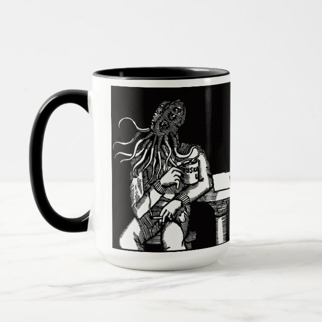 Taza Cthulhu (fondo negro) (Izquierda)