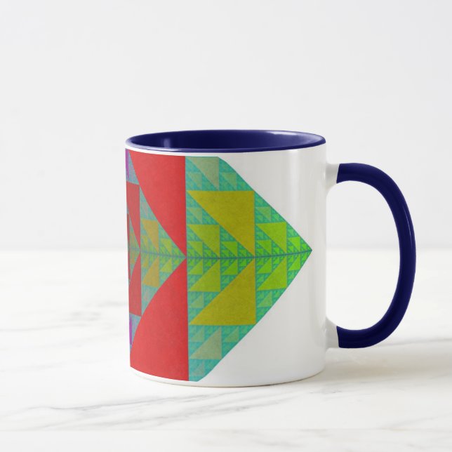Taza cuadrada del RGB Sierpinski (Derecha)