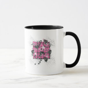 Taza Cuadrado de la salpicadura del rosa de Supergirl