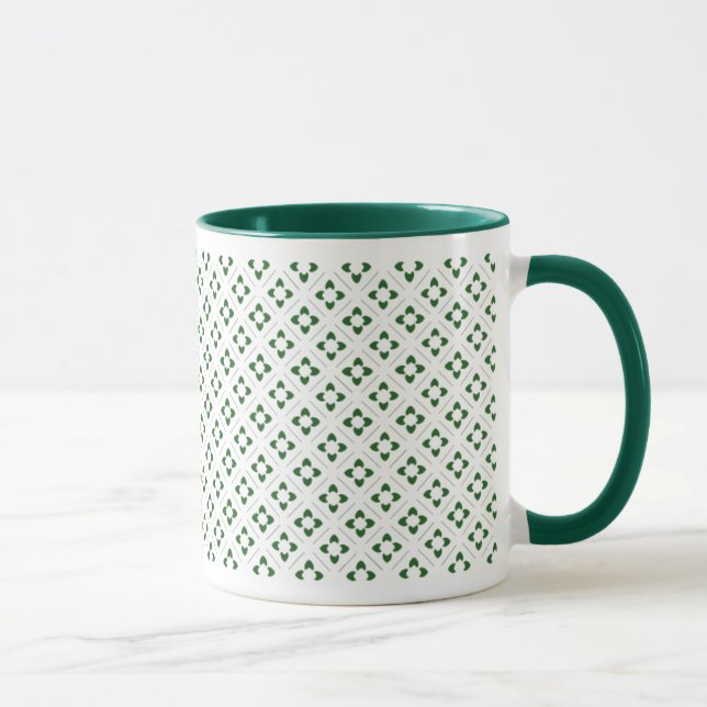 Taza Cuadrado de Lotus del verde caqui (Derecha)