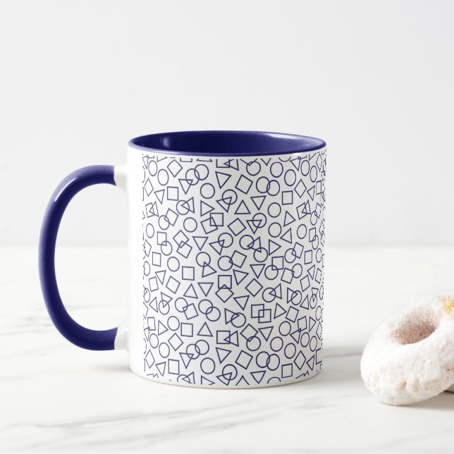 Taza Cuadrado de triángulo circular (Con donut)