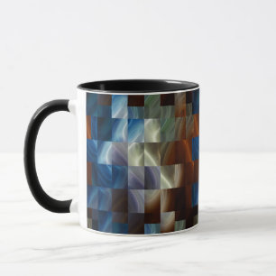 Taza Cuadrados metalizado