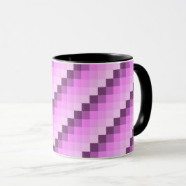 Taza Cuadrados rosa y púrpura