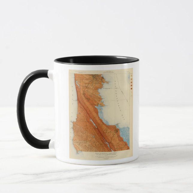 Taza Cuadrángulo San Mateo que muestra intensidad, defe (Izquierda)