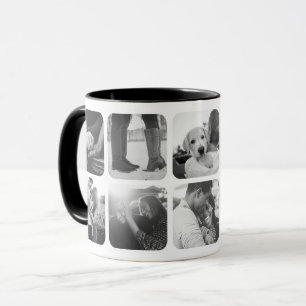Taza Cuadrícula de plantilla de 10 fotografías en bla