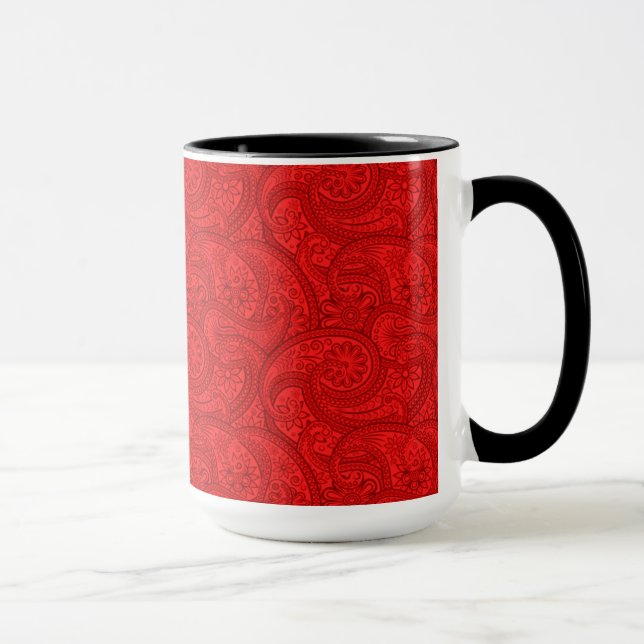 Taza Cuadro escocés rojo (Derecha)