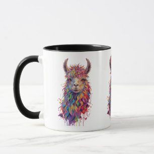 Taza Cuadros de llama arco iris