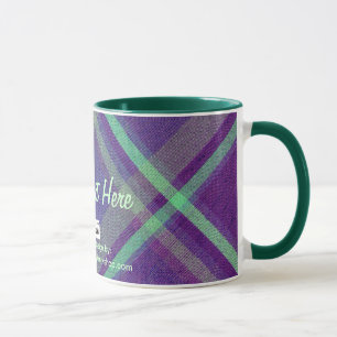 Taza Cuadros en Diagonal, Tu Texto Aquí