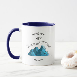 Taza ¿Cuáles son hombres a las rocas y a las montaña