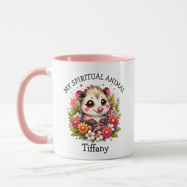 Taza Cualquier cosa es possum-ble | Pun personalizado (Izquierda)