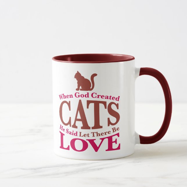 Taza Cuando Dios creó gatos (Derecha)
