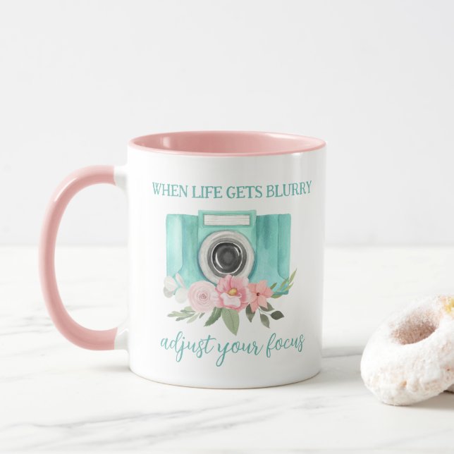 Taza Cuando la vida se vuelve borrosa (Con donut)