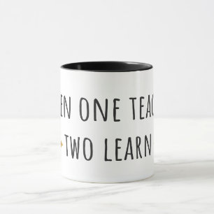 Taza Cuando uno enseña a dos a aprender música